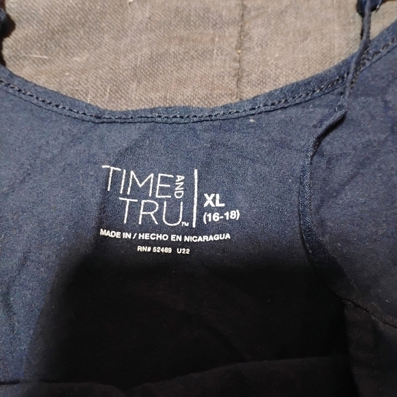 Time and Tru Navy Blue Camisole Top - Picture 2 of 8